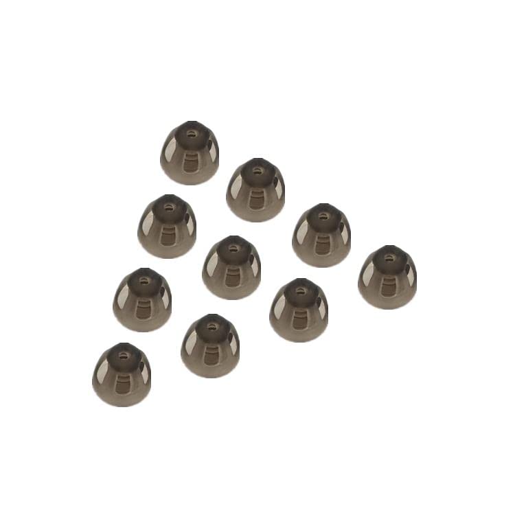 Hearing Aid Domes Smoky Gray Tips Ear Pieces Comfortable for Open Fit BTE Sound Amplifier PSAP Kit Invisible, except for RIC 5mm (S * 10)