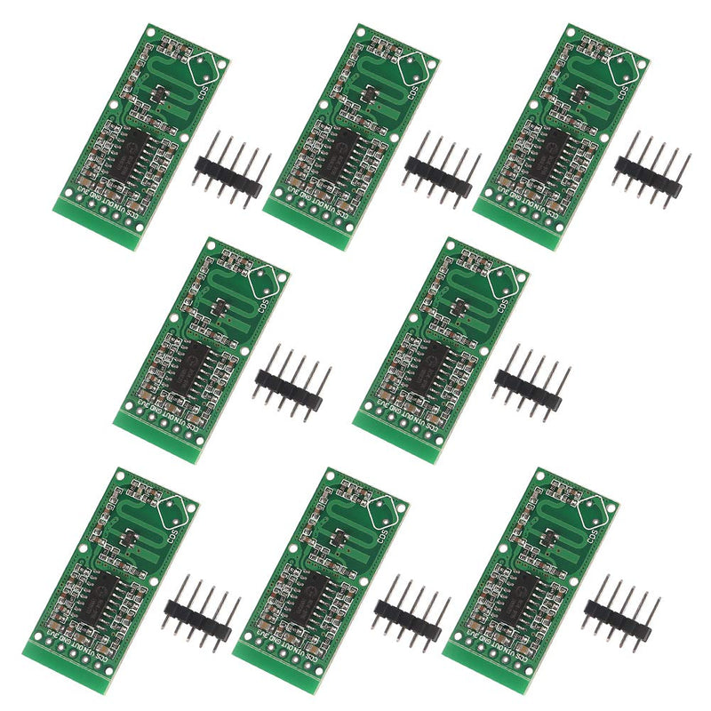 Aitrip 8pcs Microwave Radar Sensor RCWL-0516 Switch Module Human Board Induction Board Detector 5-7M Detection Distance 4-28V Compatible with Arduino Raspberry PI,Human Rat Cat Detector 8Pack RCWL-0516