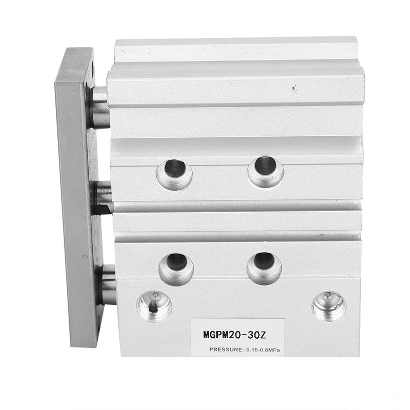 Air Cylinder MGPM20X30 3 Rod Double Action Pneumatic Cylinder 1 / 8in Thread Aluminum Alloy Pneumatic Cylinder