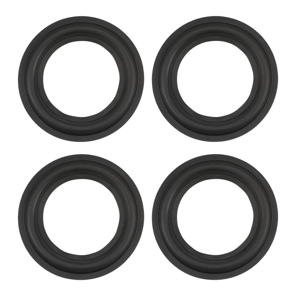 Fielect 3inch/78mm Speaker Rubber Edge Surround Rings Replacement Parts for Speaker Repair or DIY 4Pcs