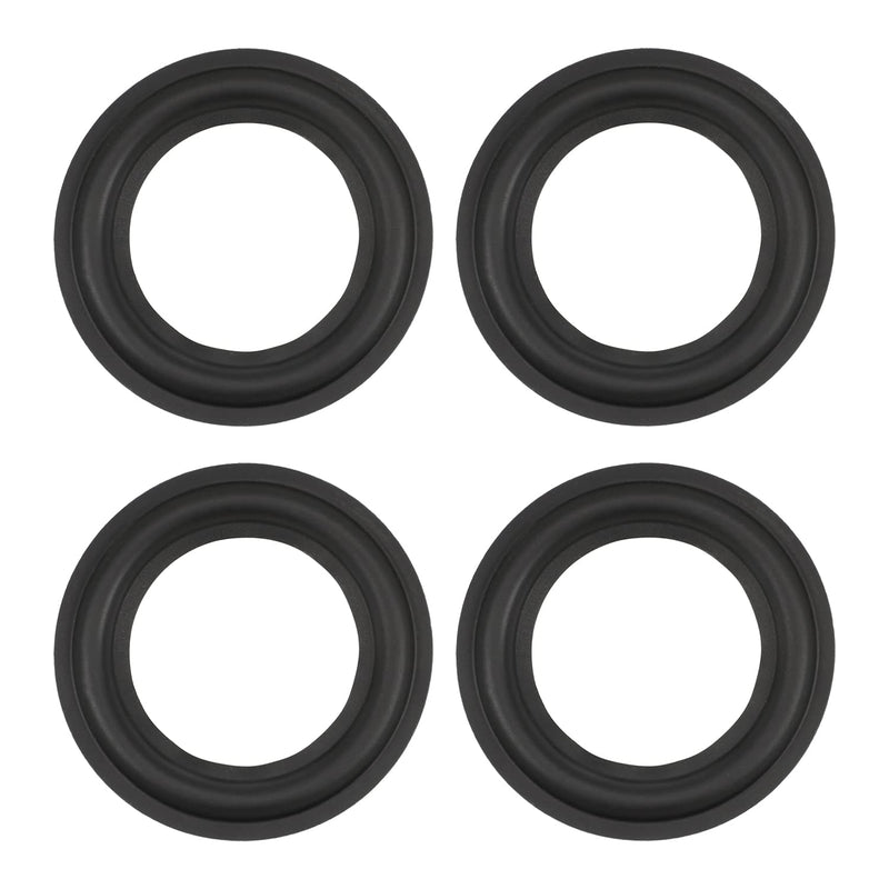 Fielect 3inch/78mm Speaker Rubber Edge Surround Rings Replacement Parts for Speaker Repair or DIY 4Pcs