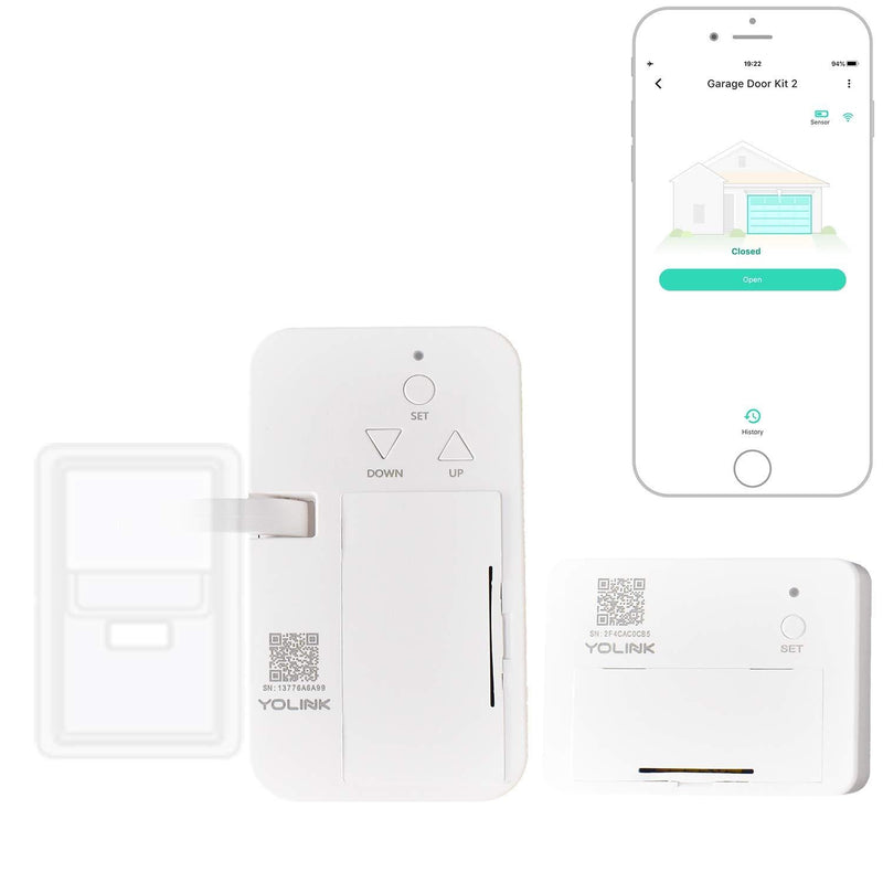 YoLink 1/4 Mile World's Longest Range Smart Wireless Garage Door Opener, App Control, Compatible with Alexa IFTTT, YoLink Hub Required