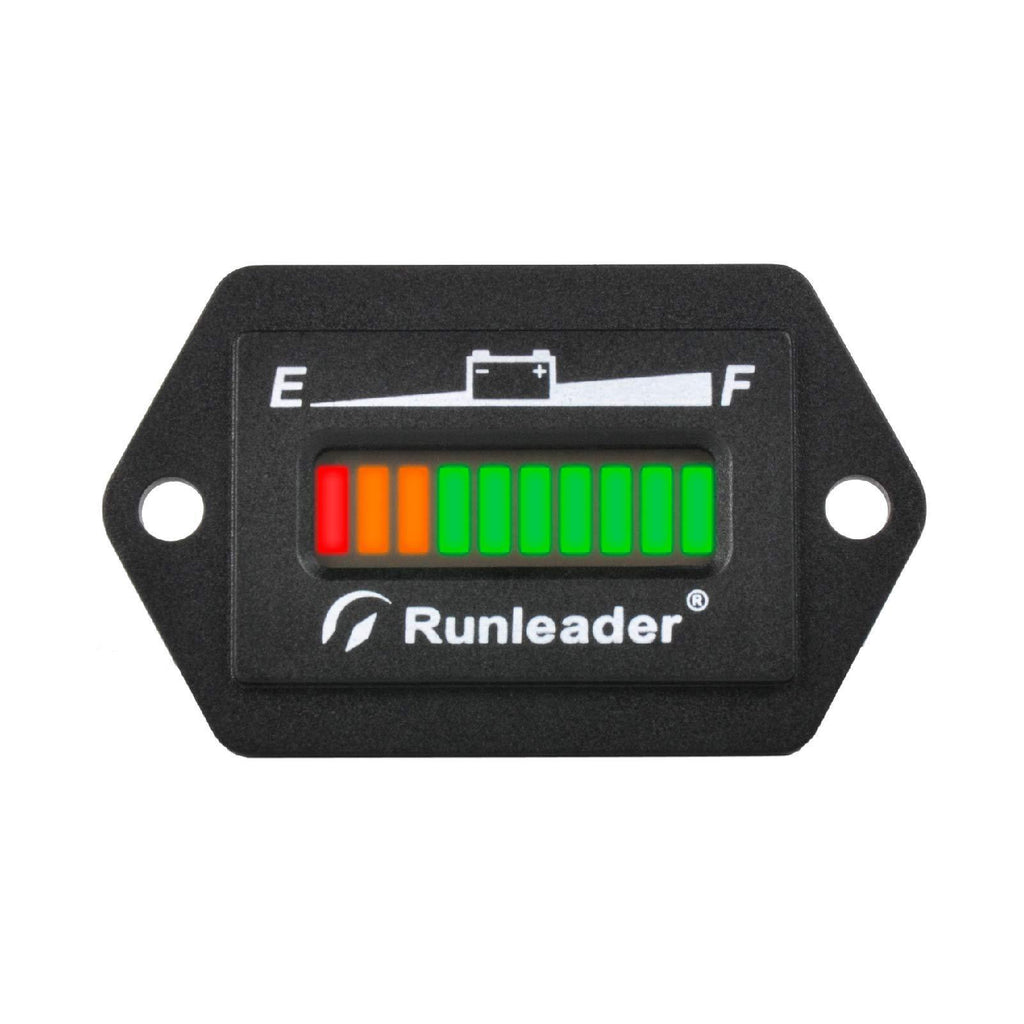 Runleader 36V Battery Fuel Gauge Meter,Battery Level Meter,Lead Acid Battery Applicably,Single&Multiple Screen Display for Golf Cart Club Car Forklift Scrubber Machine (36V)