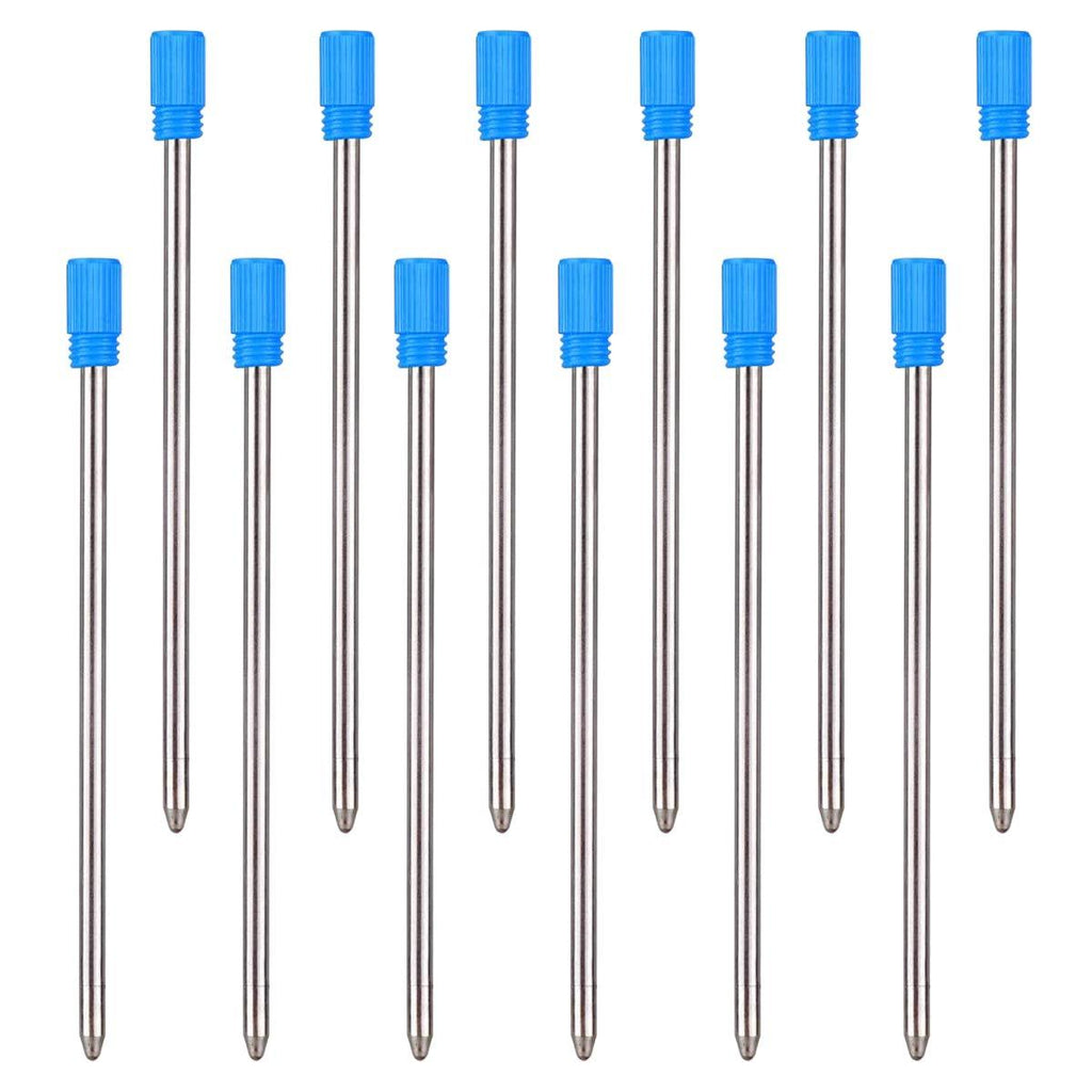 D1/ 2.75" Ballpoint Pen Refills for Penyeah 4-in-1 Stylus/Diamond Stylus/Lighted Tip Pen/Led Pen Light or Other Brands,0.7mm Fine Point (Pack of 12, Blue Ink)