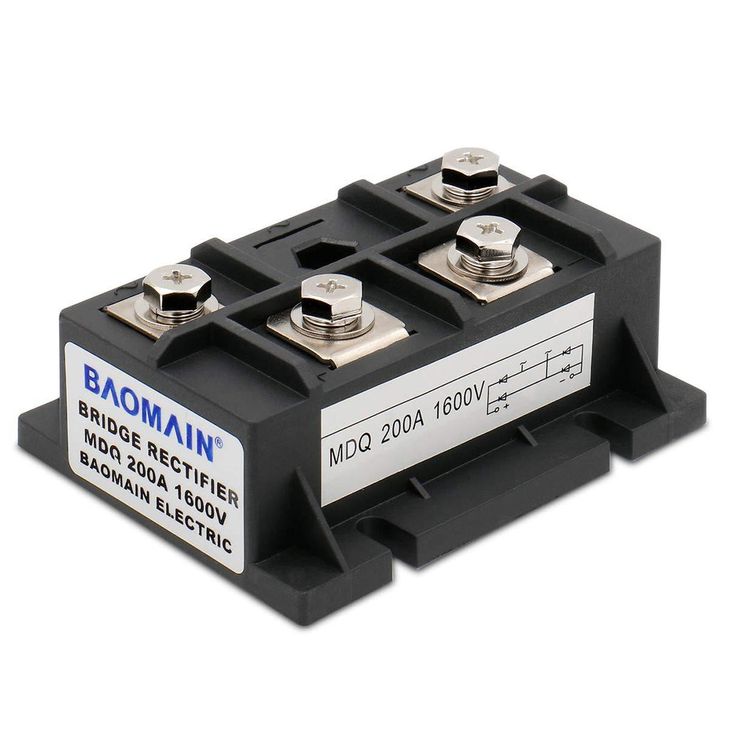 Baomain Bridge Rectifier MDQ-200A 200A 1600V Full Wave Diode Module Single Phase