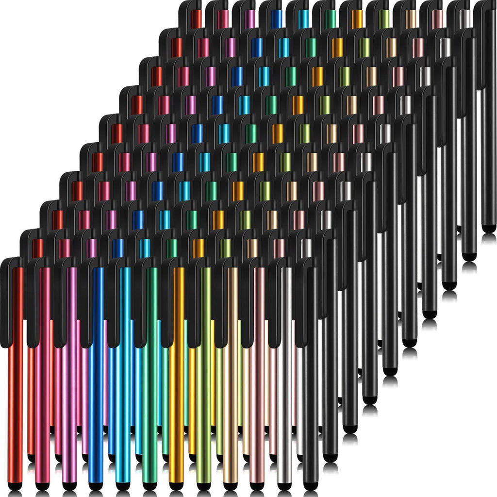 120 Pieces Stylus Pen Universal Capacitive Stylus Slim Digital Pen Compatible with iPad, iPhone, Samsung, Tablet, Most Devices with Capacitive Touch Screen, 12 Colors