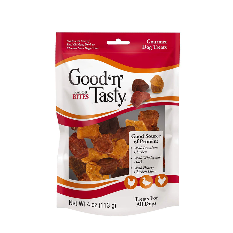 Good'n'Tasty Gourmet Dog Treats for All Dogs 4 Ounce (Pack of 1) Kabob Bites