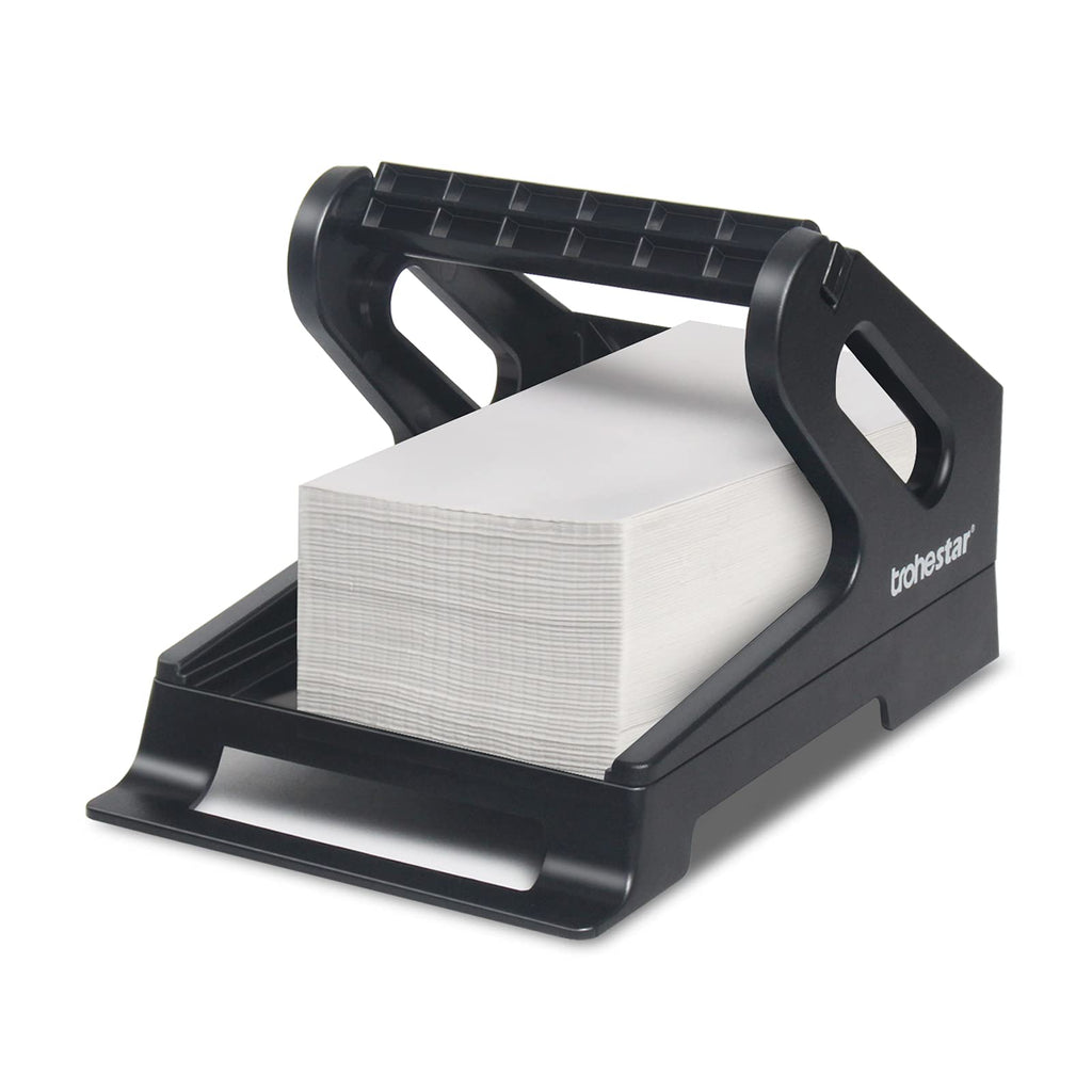 Trohestar Thermal Label Holder for Rolls and Fanfold Labels Work with Desktop Label Printer (Black) Black