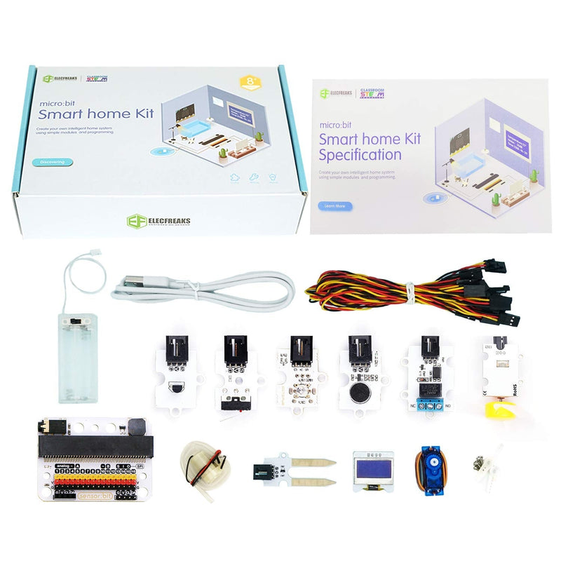 ELECFREAKS microbit Smart Home Kit for Kid Micro:bit Sensor Starter Kit Octopus Series Sensor, DIY Programming STEM kit with Basic Coding Electronics Modules and Wiki Tutorial(Without Micro:bit)