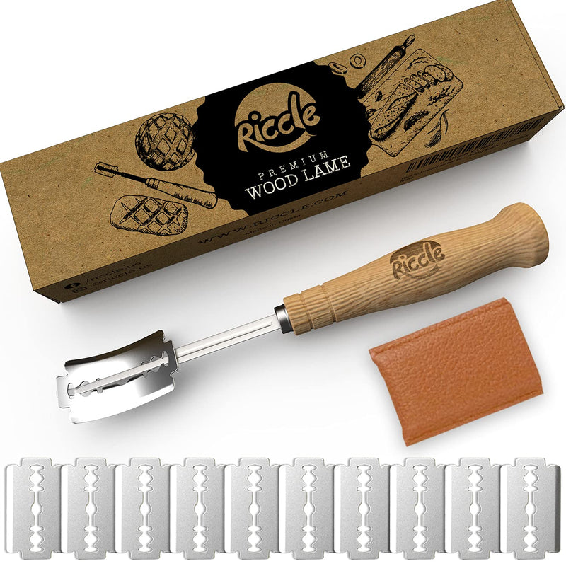 Riccle Bread Lame Slashing Tool, Dough Scoring Knife with 10 Razor Blades and Storage Cover
