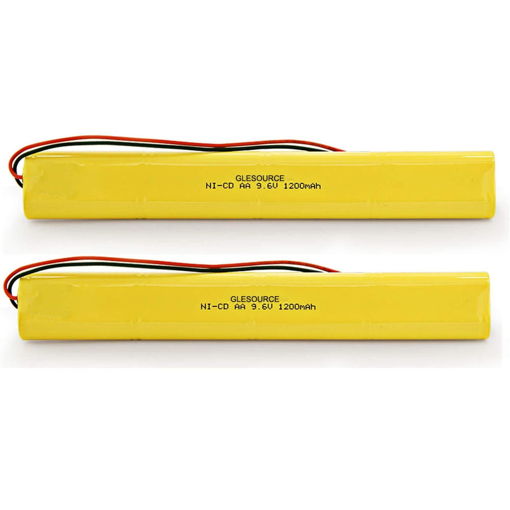 GLESOURCE 9.6V 1200mAh Battery Compatible for ELBB003 Lithonia ELB-B003 ELB-B004 ELBB004 OSI OSA228 DANTONA CUSTOM-306-U BBAT0044A BAA-96 BBAT0043A Emergency Light(2 Pack) 2PCS 9.6V 1200mAh battery