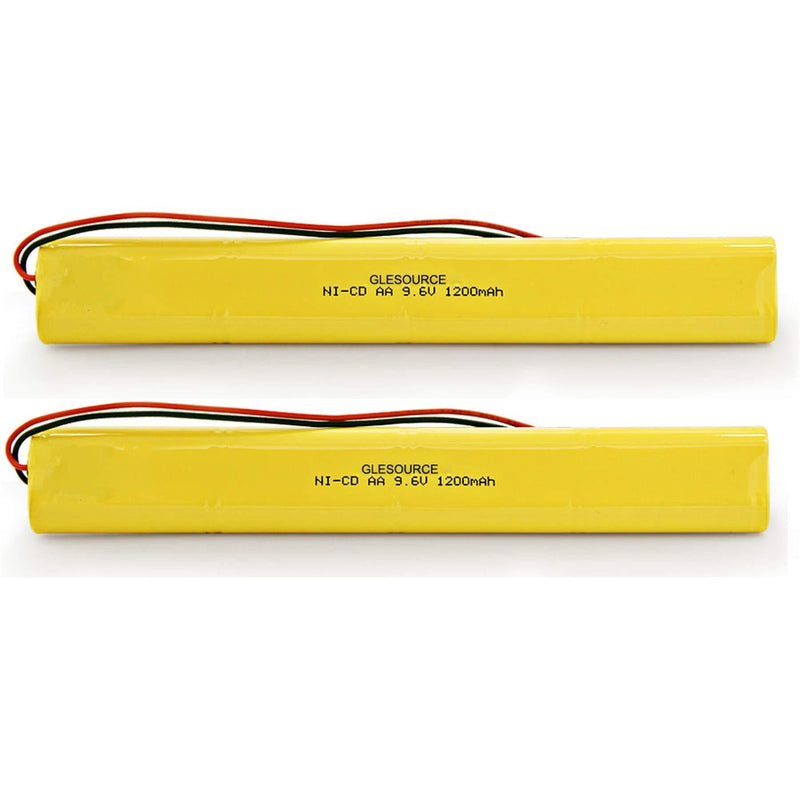 GLESOURCE 9.6V 1200mAh Battery Compatible for ELBB003 Lithonia ELB-B003 ELB-B004 ELBB004 OSI OSA228 DANTONA CUSTOM-306-U BBAT0044A BAA-96 BBAT0043A Emergency Light(2 Pack) 2PCS 9.6V 1200mAh battery