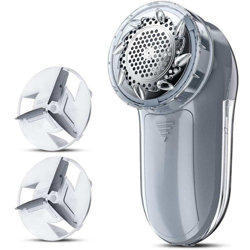 Fabric Shaver, Lint Remover, Bymore Lint Shaver Defuzzer Sweater Shaver for Clothes and Furniture AC Adapter or Battery Operated Pill Fuzz Remover Grey