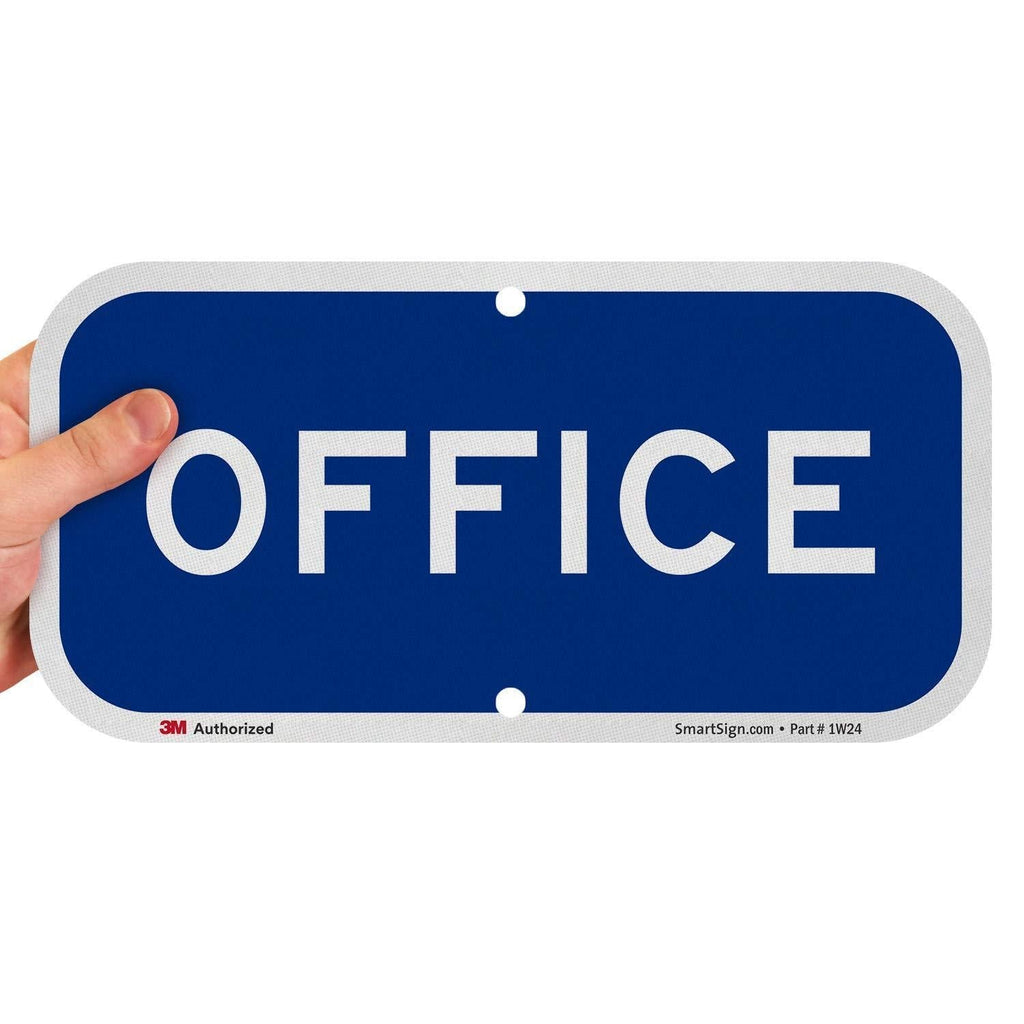 SmartSign “Office” Sign | 6" x 12" 3M Engineer Grade Reflective Aluminum