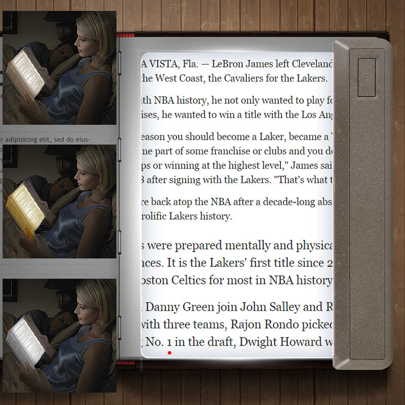 LUXSWAY Rechargeable 3X Full Page Magnifier for Reading,Magnifying Glass with Light,Reading Magnifier with 12 Super Bright LEDs,Adjustable Brightness Illuminated Magnifier Suitable for Reading.