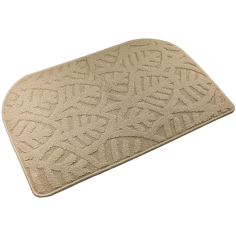 TOONOW Indoor Doormats Front Door Mat,30"x18", Low-Profile Machine Washable Kitchen Rug, Absorbent Mud Half Round Entrance Mat for Outdoors, Entryway, Patio, Bedroom, Beige 18" x 30"