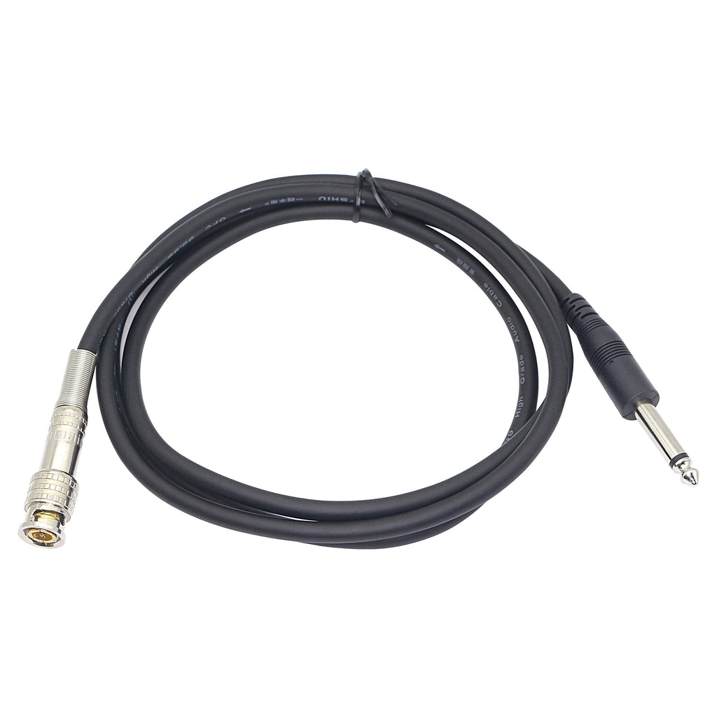 6.35mm TS Plug to BNC Plug Audio Cable, BNC Male to 1/4" Mono Male Bidirection Extension Cord for CCTV and More (1M/3.28Ft)