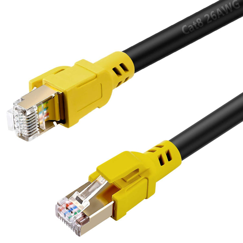 Cat 8 Ethernet Cable, 26AWG Lastest 40Gbps 2000Mhz SFTP Patch Cord 15ft,Nanxudyj Heavy Duty High Speed Cat8 LAN Network RJ45 Cable- in Wall, Outdoor, Weatherproof Rated for Router, Modem, Gaming
