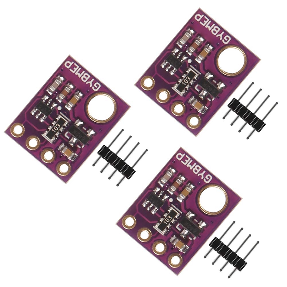 AITRIP 3pcs BME280 Compatible with BMP280 Digital 5V Temperature Humidity Sensor Atmospheric Barometric Pressure Board IIC I2C Breakout for Arduino 3PCS BME280 5V