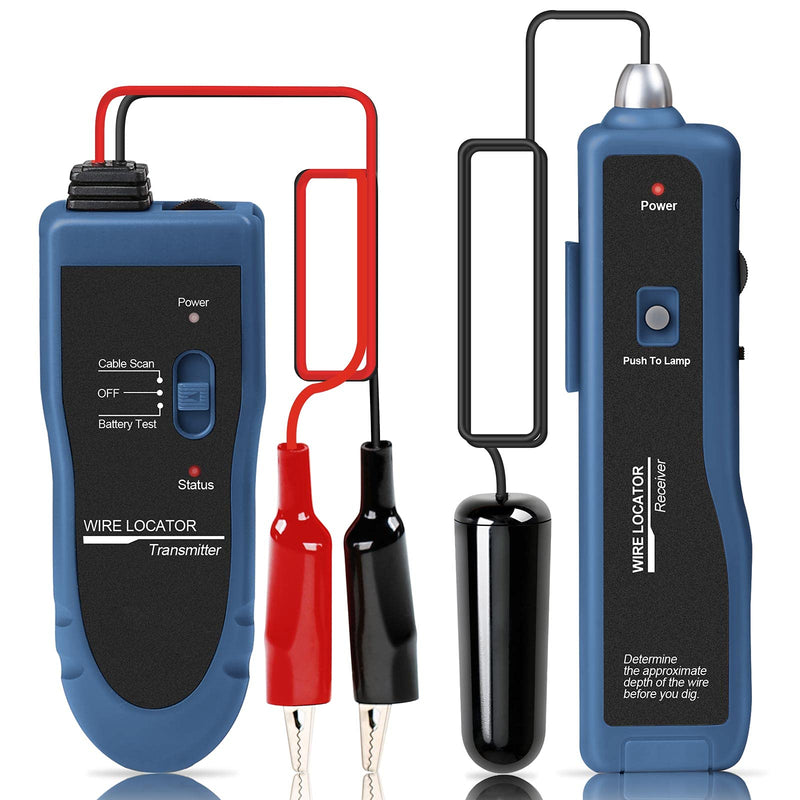KOLSOL Underground Wire Locator, Cable Tester F02 Pro with Rechargeable 1100mAh Battery for Locate Wires and Control Wires Cables Pet Fence Wires