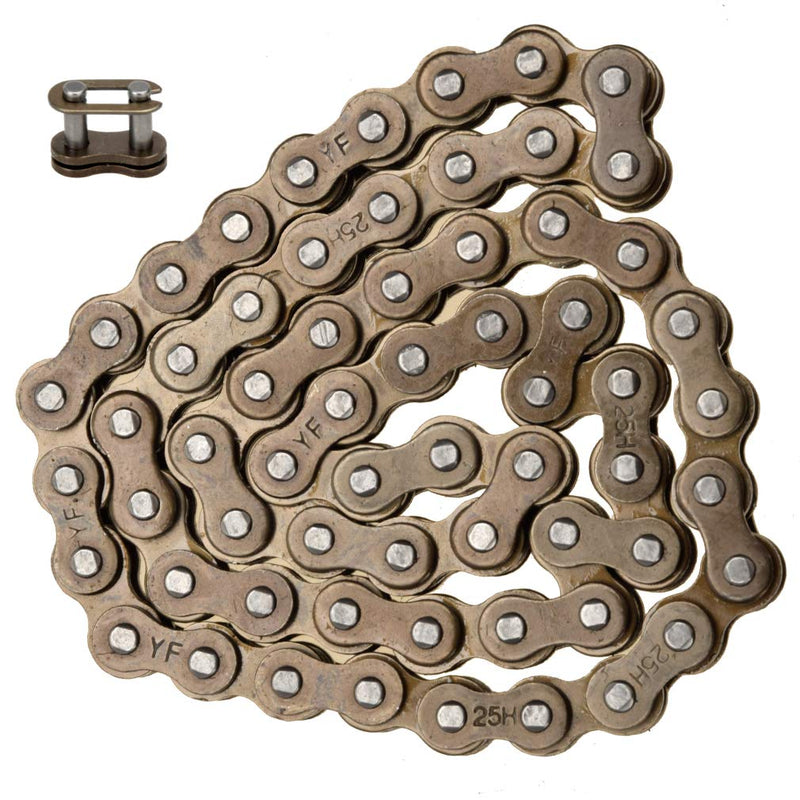 HIAORS 25H 62 Links Starter Chain with Master link for 50cc 70cc 90cc 110cc Coolster 125cc Electric Start Taotao SunL Peace JCL Baja Kazuma Falcon ATV Go Kart Go-karts Quad