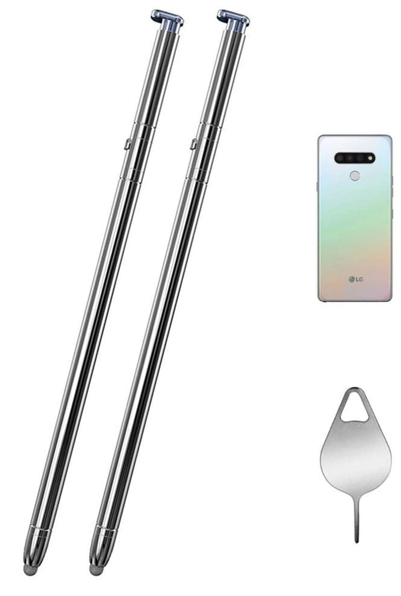 2PCS Stylo 6 Pen Touch Stylus Pen Replacement Part for LG Stylo 6 Stylus 6 Q730TM/AM/VS/MS/PS/CS/MA LCD Touch Pen Stylus Pen + Eject Pin (White Phone Pen) White Phone Pen