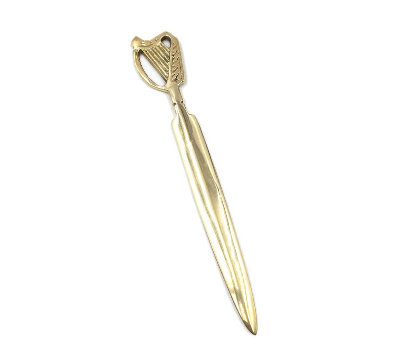 Brass Letter Opener - Harp