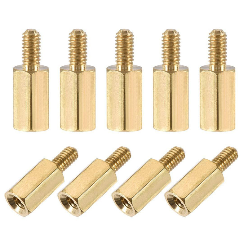 uxcell M2.5x8mm+5mm Male-Female Brass Hex PCB Motherboard Spacer Standoff for FPV Drone Quadcopter, Computer & Circuit Board 100pcs