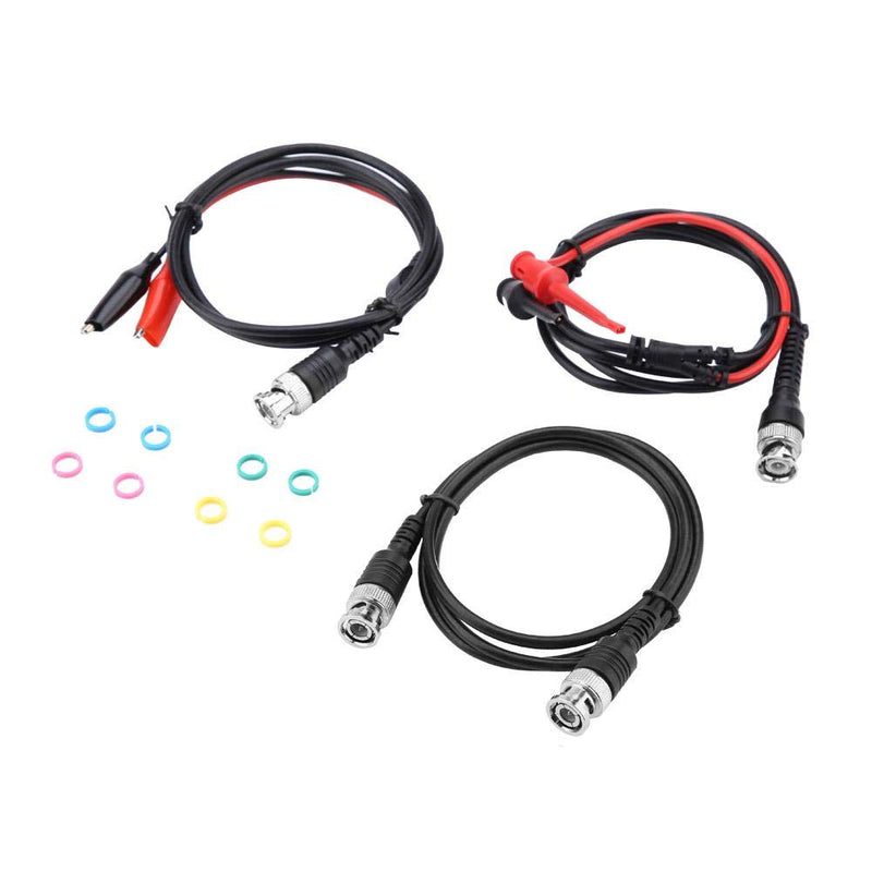 Coaxial Cable BNC to Crocodile Chip Multimeter Test Cable Hook Set Testing Lead Kit Oscilloscope Probes Cable BNC to Alligator Clips Test Cable