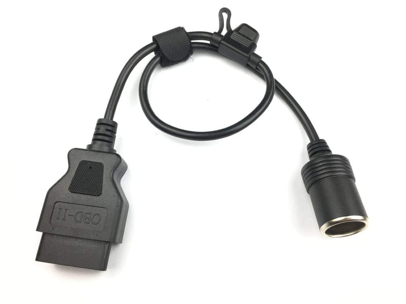 OBD2 to Cigarette Lighter Female Connector Car Power Cable 14AWG