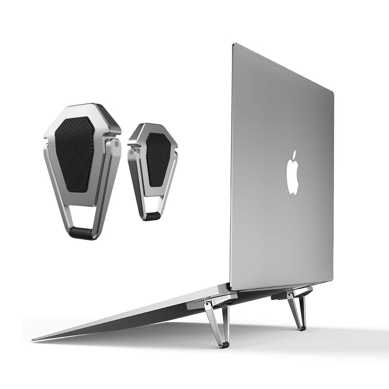 Portable Invisible Laptop Stand-2PCS,SUNTAIHO Mini Aluminum Cooling Pad,Computer Keyboard Mount Kickstand,Ergonomic Lightweight Laptop Desk Stand for MacBook Pro/Air, Lenovo,12-17 Inches Tablet&Laptop 1packï¼ˆ2pcsï¼‰