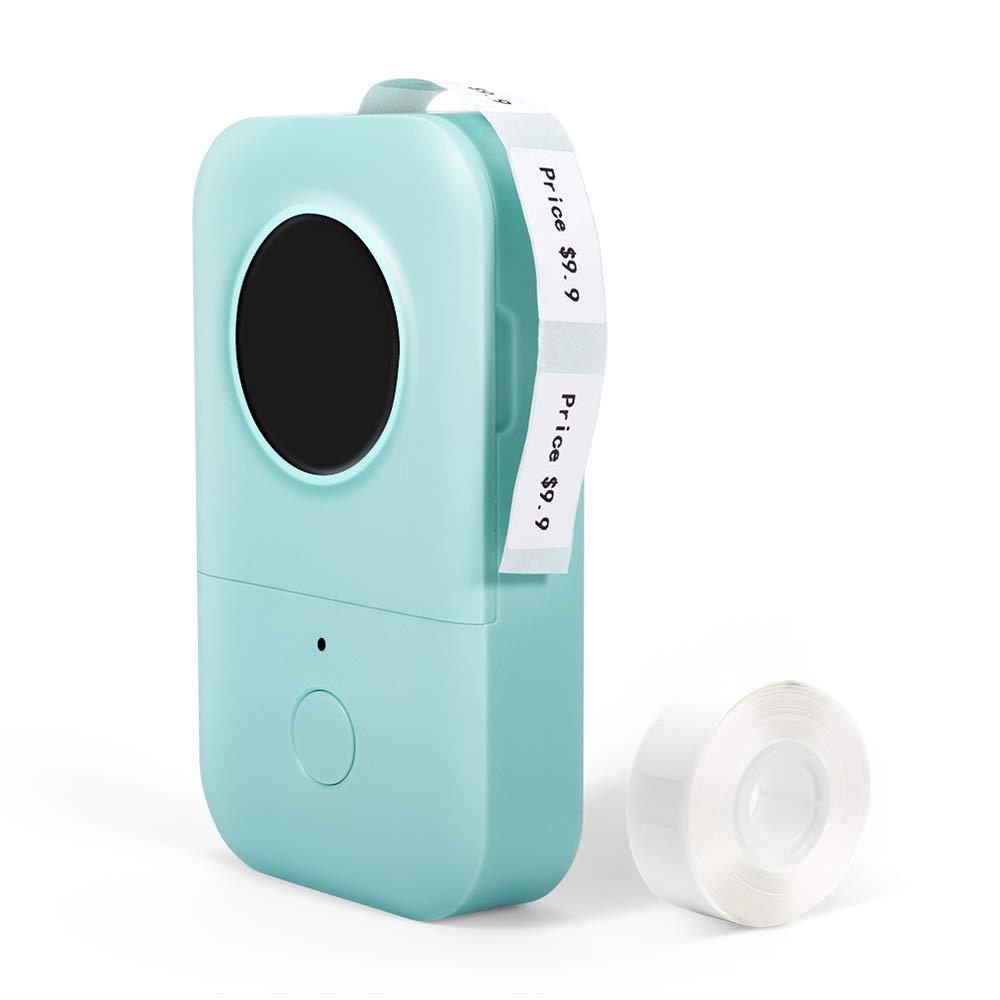 Label Maker,D30 Small Label Printer Handheld Portable Bluetooth Label Maker with Tape, Multiple Templates Available for Smartphone Easy to use for Home, Office Organization,Green Green