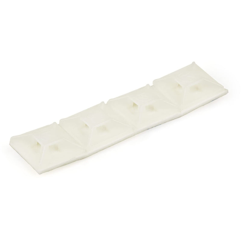 StarTech.com 100 Pack Cable Tie Mounts with Adhesive Tape for 0.13 in. (3.2 mm) Wide Ties - Nylon/Plastic Zip Tie Mounts - Electrical/Network Cable Wrap Mounts / 94V-2 Fire & UL Rated TAA (CBMCTM1) Small | 0.13 in. (3.2 mm) max. diameter