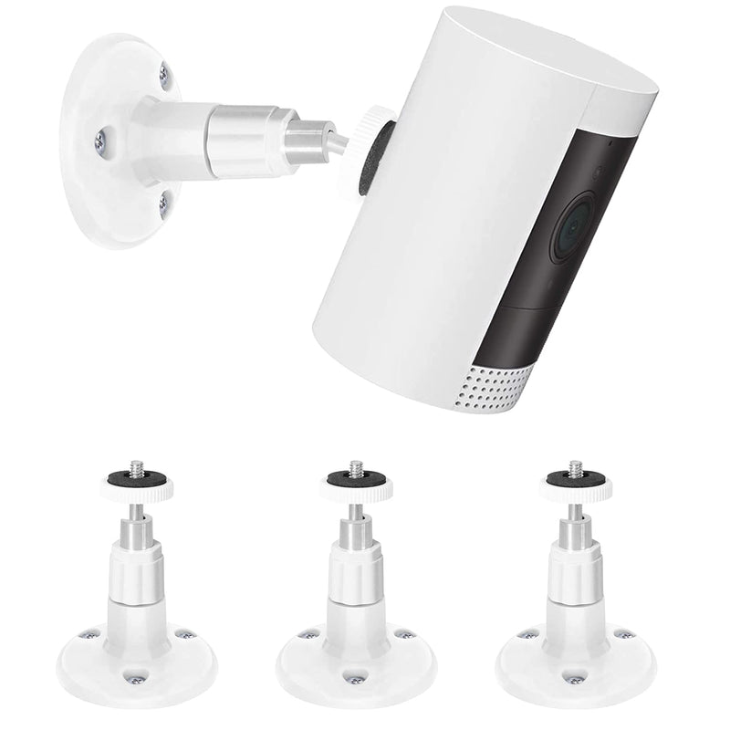 3 Pack BFYTN Wall Mount Compatible with Ring Stick Up Cam Wired/Battery and Ring Indoor Cam HD Security Camera,360 Degree Adjustable Mounting Bracket (White) White