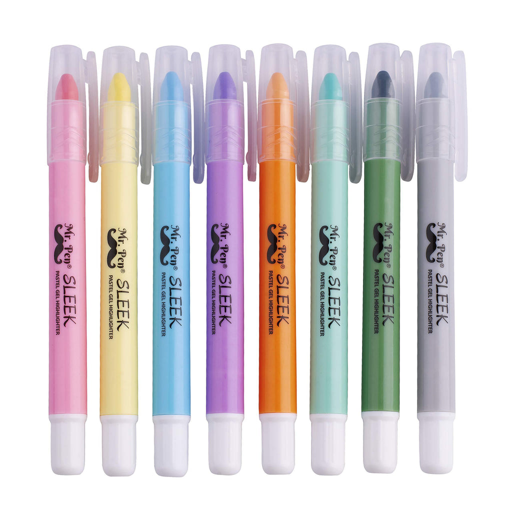 Mr. Pen- Bible Highlighters, Pastel Gel Highlighters, 8 Pack, Assorted Colors, Bible Highlighters No Bleed, Pastel Highlighter, Gel Highlighters,Pastel Highlighter Set, Dry Highlighter, Bible Markers