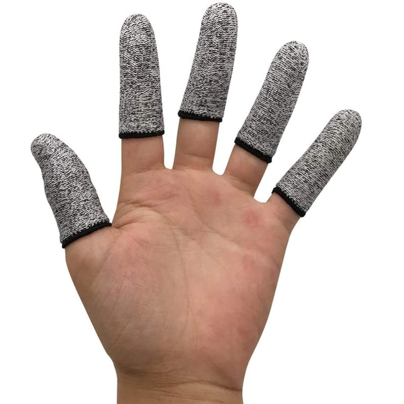 6 PCS Finger Cots Cut Resistant Protector, Finger Covers for Cuts, Gloves Life Extender, Cut Resistant Finger Protectors for Kitchen, Work, Sculpture, Anti-Slip, Reusable 6 Count (Pack of 1)