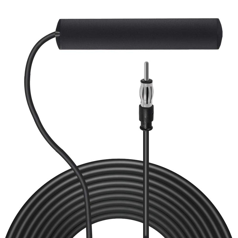 Universal Car Radio Antenna Car Stereo AM FM Hidden Windshield Adhesive Mount Patch Antenna for Vehicle Truck SUV Car Stereo in Dash Head Unit CD Media Receiver Player Audio HD Radio Player Amplifier 1