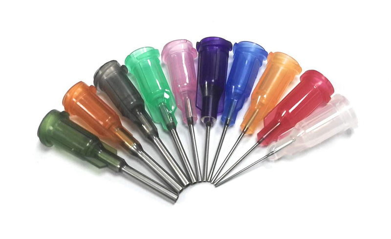 0.5 inch Unsterilized Synthetical Dispensing Needle with Blunt Tip Luer Lock - 10 Different Sizes，20 PCS