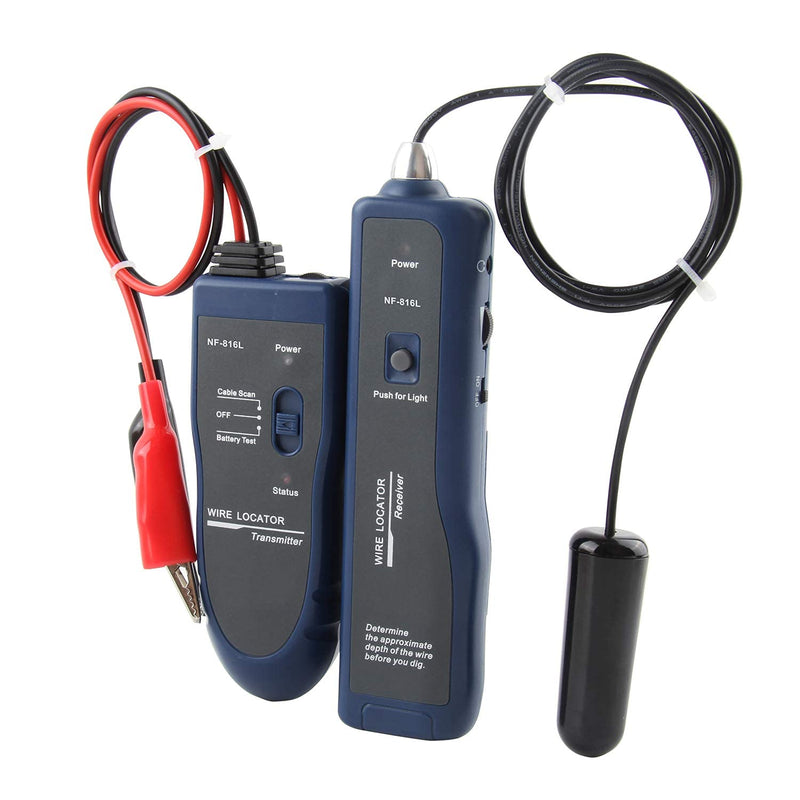 Underground Wire Locator Upgrade, RockyMars Cable Tester with Rechargeable 1100mAh Battery for Invisible Fence for Dogs, Circuit Breaker Finder, Electric Fence Wire Tracer, Wire Break Locator, etc. Detect Cabel Wire Invisible Fence Break Undergroud