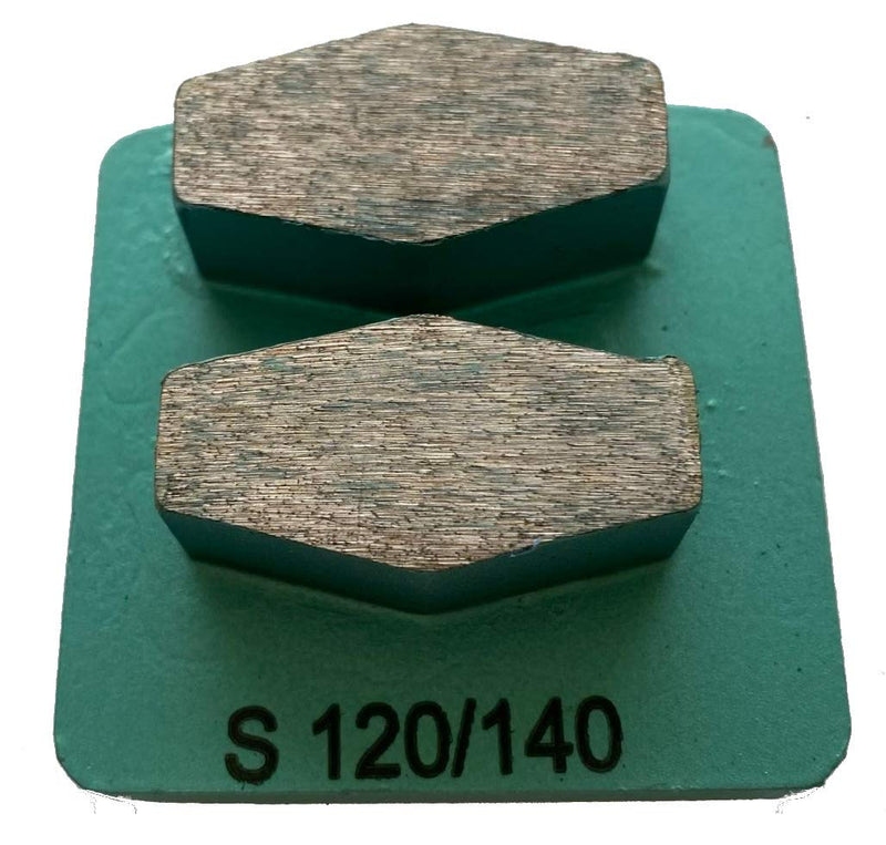 (3-Pack) Premium Diamond Grinding Discs Grinder Pads Compatible with Husqvarna PG Floor Grinders, Grinding Concrete Floor, Soft Bond, 120/140 Grit