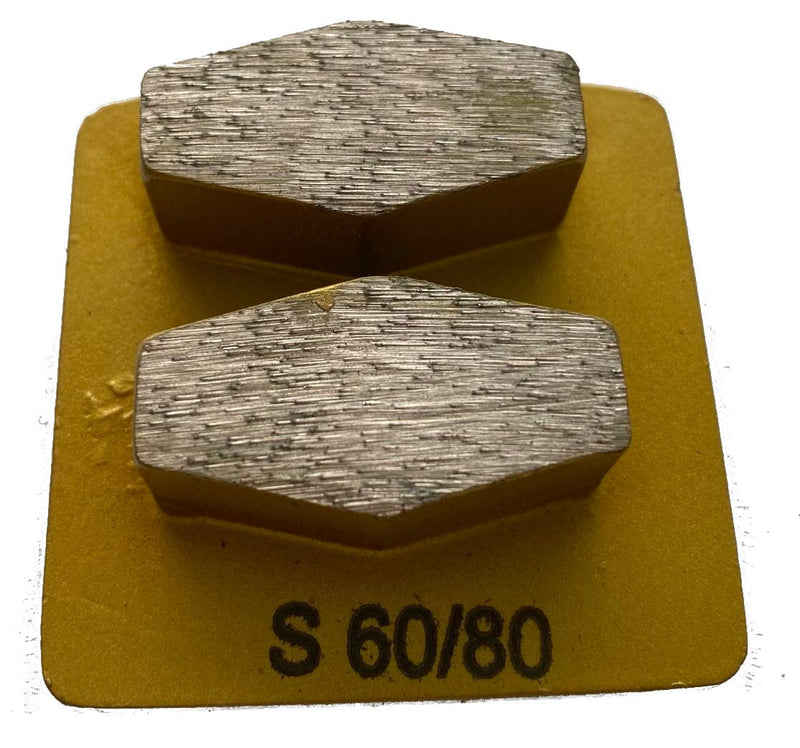 (3-Pack) Premium Diamond Grinding Discs Grinder Pads Compatible with Husqvarna PG Floor Grinders, Grinding Concrete Floor, Soft Bond, 60/80 Grit