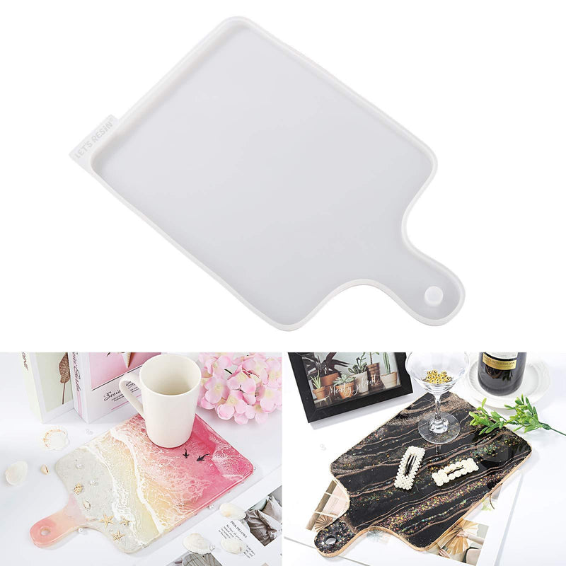 LET'S RESIN Resin Tray Molds for Epoxy Resin,Cutting Board Mold for Resin Casting,Large Resin Silicone Molds for Resin Serving Tray,Serving Board,Ocean Wave Painting Art