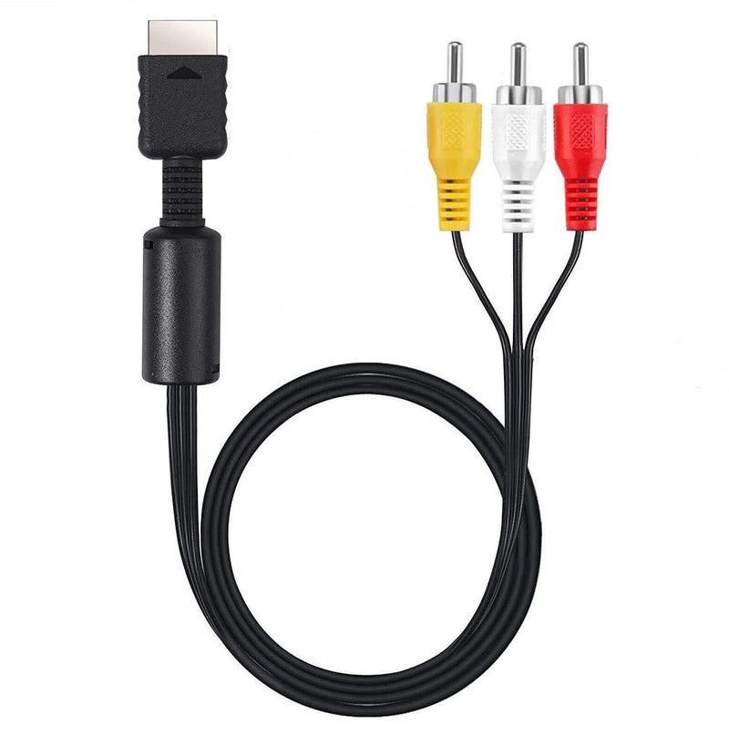 Suncala 6FT AV TV RCA Audio Video Cord Cable for Playstation PS1 PS2 PS3 (1Pack)