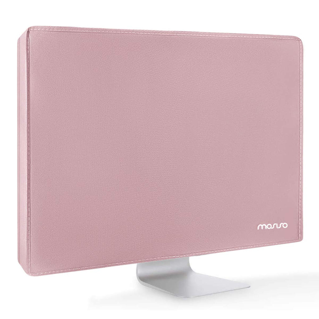 MOSISO Monitor Dust Cover 22, 23, 24, 25 inch Anti-Static Dustproof LCD/LED/HD Panel Case Computer Screen Protective Sleeve Compatible with iMac 24 inch, 22-25 inch PC, Desktop and TV, Pink