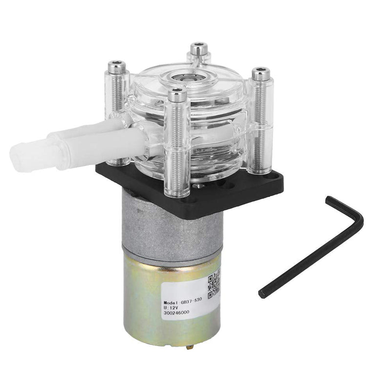 Peristaltic Pump DC Dosing Pump DC DIY Peristaltic Liquid Pump Dosing Head SelfPriming Stainless Steel Wheel Frame PC Transparent (24V)