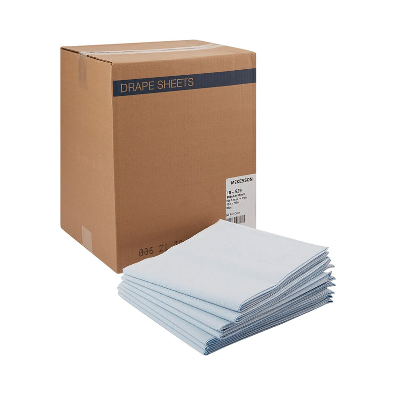 McKesson Disposable Stretcher Sheet Blue 50 per Case