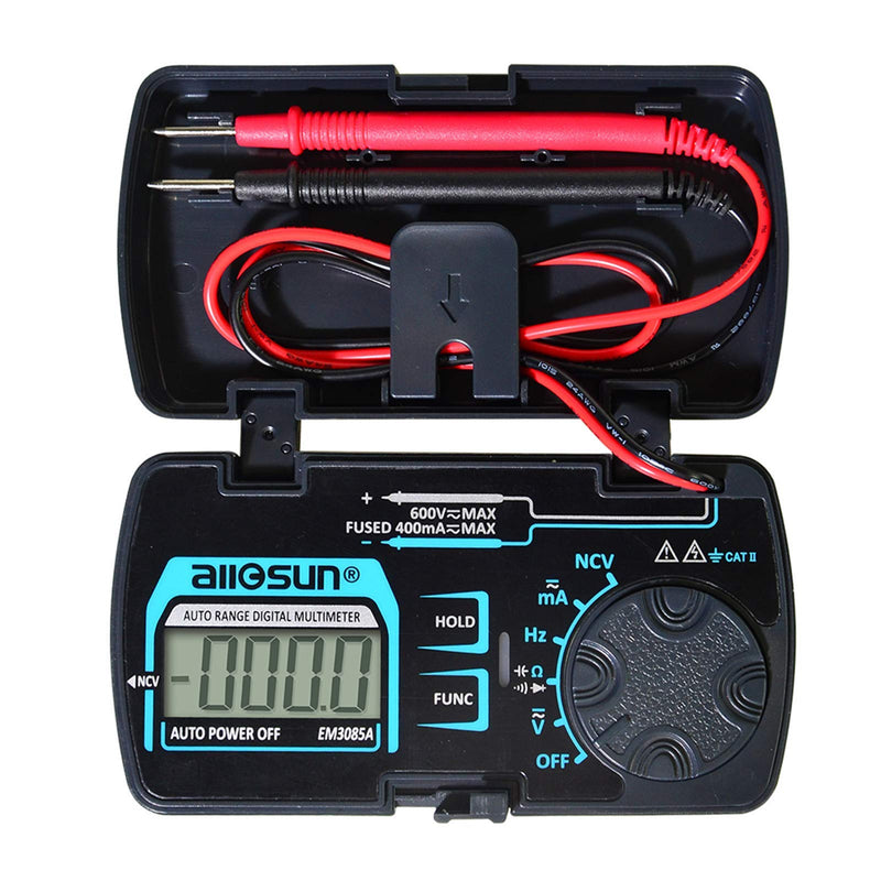 allsun em3085a 3 3/4 Digits Auto Ranging Pocket Digital Multimeter Mini Electrical Mete AC/DC Ohm Volt Amp Capacitance Frequency Diode Continuity LCD Home Measuring Tool Autoranging