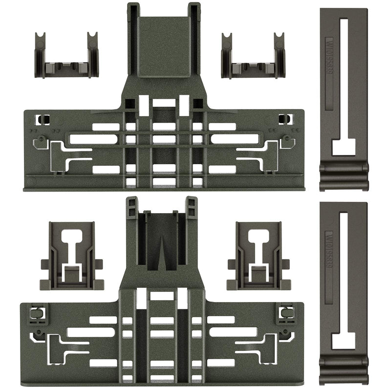 Upgraded 8 Packs Polymer Material W10546503 Upper Rack Adjuster & W10195840 Dishwasher Top Rack Adjuster & W10195839 Rack Adjuster & W10250160 Arm Clip-Lock& Fit Replacement for 665 Dishwasher