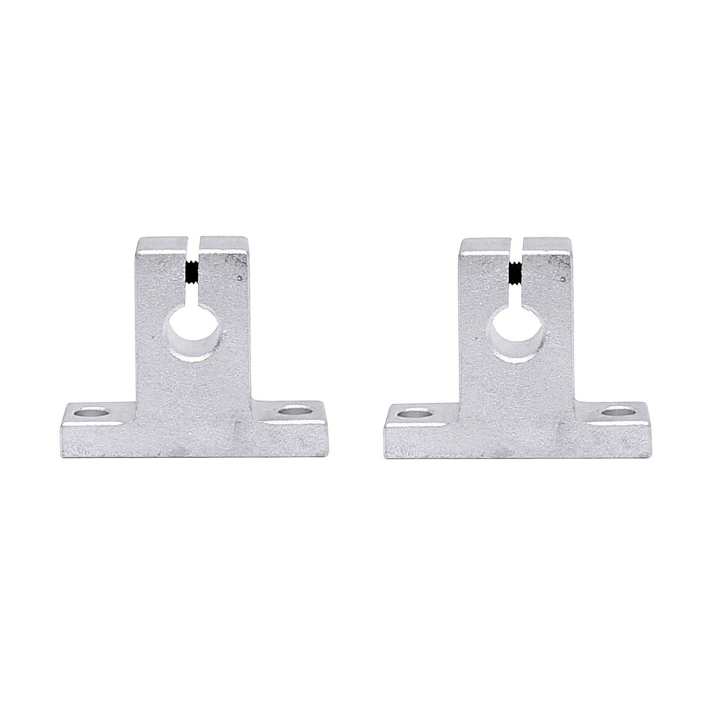 FKG SK8 Aluminum Linear Motion Rail Clamping Guide Support for 8mm Diameter Shaft, Set of 2