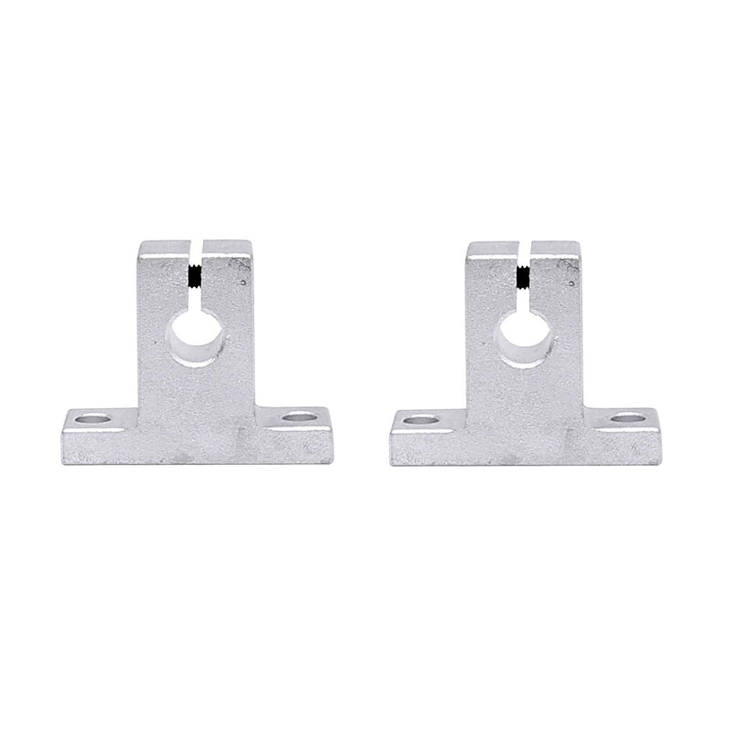 FKG SK8 Aluminum Linear Motion Rail Clamping Guide Support for 8mm Diameter Shaft, Set of 2